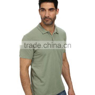 Custom High Quality Mens High Quality Stiff Collar Grey Cotton Polo Shirts photo-4