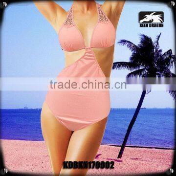 2017 latest design beachwear hot women sexy one piece swimsuit