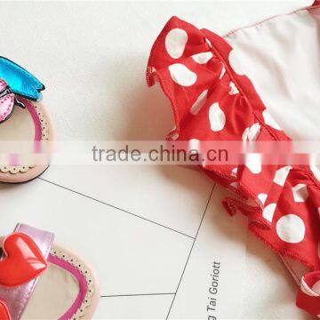 Wholesale Bonds Baby Clothes Polka Dot Jumpsuit Baby Girl Romper Flutter Shoulder Straps Adjustable Infant Clothing photo-4