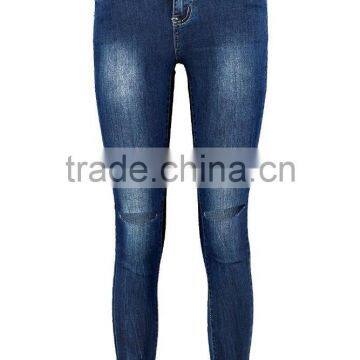 Ladies 2016 Fashion Skinny Jeans Fray Hem Denim Jeans Wholesale photo-3