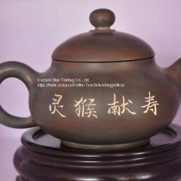 Animal Monkey Teapots Chinese Tea Pot Hand Carving Nixing Cermaic Tea Pots photo-3