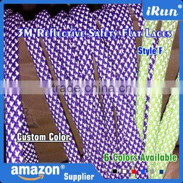 Reflective Sneakers Laces - 9mm Flat Shoelaces - Glowing in Dark - Dark Night Safety Flat Laces - Customized photo-6