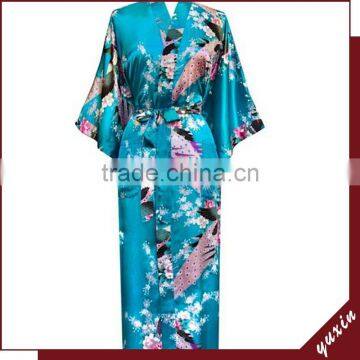 satin robe bath robe Custom made japan kimono robe 0609026