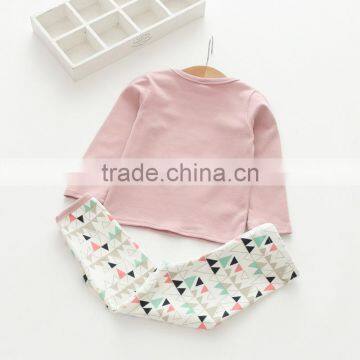 Casual Style Soft Printing Two Pieces Set Cotton Girl Pajamas photo-5