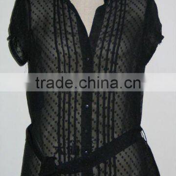 Spotty Chiffon Blouse With Cami Inside