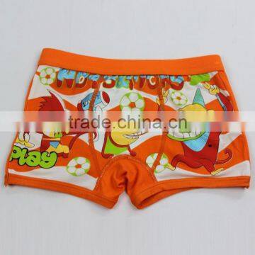 100% cotton cute orange silk underwear kids with customer's logo