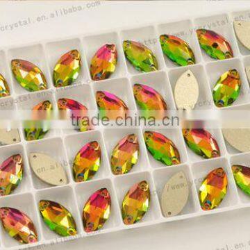 High Quality Very Thin Cyrstal Glass Sew on Stone for Wedding Dress photo-2