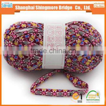 China Fancy Yarn Supplier Top Sales High Quality 100 Polyester 0.3Nm Printed Colored t Shirt Yarn With 100g Balls photo-2