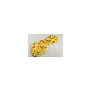 Yellow Flower Emery Board Nail File , OEM / ODM fingernail file