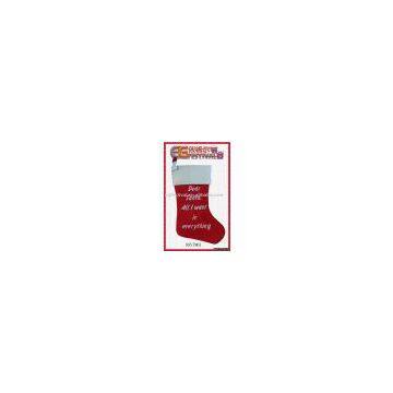 embroidered christmas stocking  09STM61