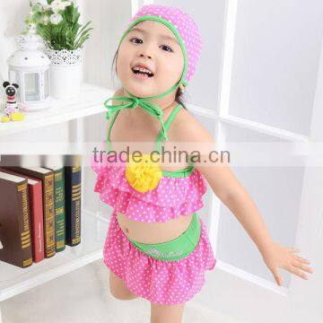 hot sale Red Cute print Baby shiny Swimsuit