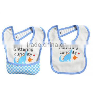 Pastoral Flower Pattern Printed Cotton Bibs to Baby photo-3