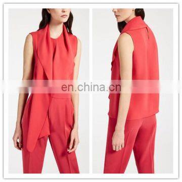 Summer Sleeveless Red Casual Jumpsuits For Women