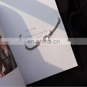 Water Drop Bracelet Simple Transparent Disk Glossy Glass Bead Bracelet photo-3