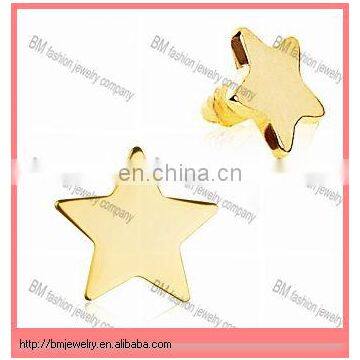 Gold Plated Star Dermal Anchors Top Piercing Jewelry