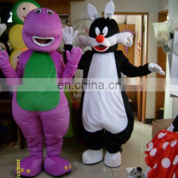 Purple cosplay mascot costume dragon costume for adults