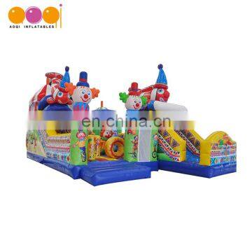 Circus theme inflatable funcity bouncer inflatable playground with EN14960 certification