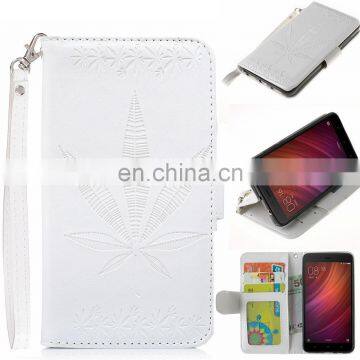 Wallet style embossed TPU + PU leather case for Xiaomi Redmi Note 4