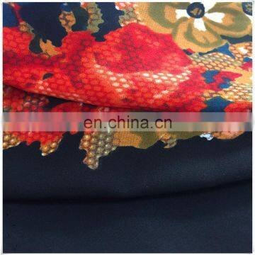 Fashion printing in Poly Crepe Fabric CDC for latest fashion lady garments