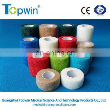 RUBBER OR SPANDEX and polyester Elastic self-adhesive bandage