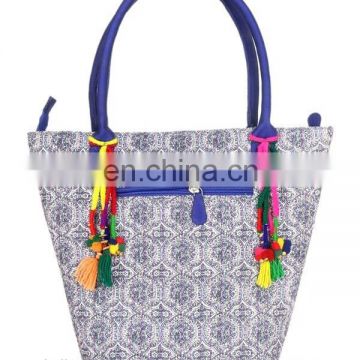 Latest Handmade Geometric Printed With Kantha Cotton Shoulder bags Fashion lady handbags female handbags classical handbag