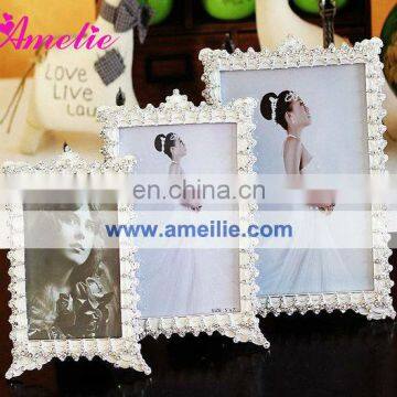 A0132 Alloy Diamond Crystal Enamel Wedding Anniversary Photo Frame