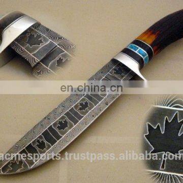 Damascus knifes -Custom Hand Made Damascus Steel Hunting Bowie Knife