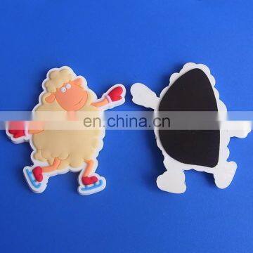 cute sheep skating pvc fridge magnet, new year creative fridge magnet