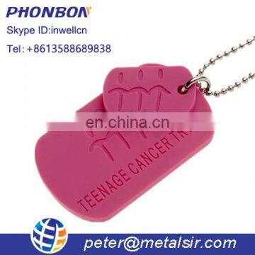 cheap custom silicone dogtag silicone keychains