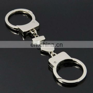 Wedding Gifts Silvery Heart Shape Pendant Handcuffs Key Chains