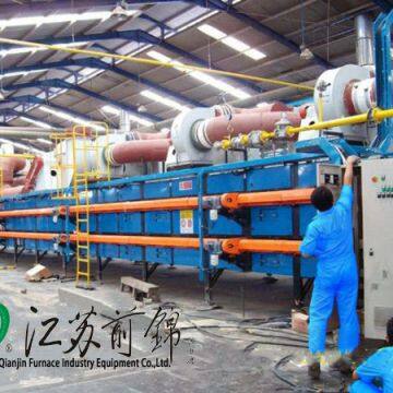 Roller kiln with double deck natural gas