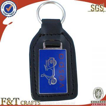 oem promotional imitation leather london keychain with custom logo