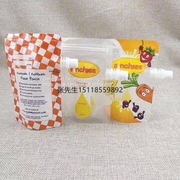 The top of the self-sealing self-sealing self-sealing mouth bag for children's drinks is not leaky