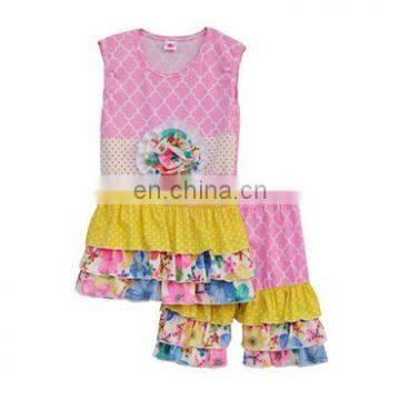 Ruffle Designer Children's Clothing Wholesale Stripe Baby Clothes China photo-5