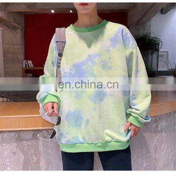 Wholesale Street Style Mens Custom Colortone Tie Dye Crewneck Hoodie Sweatshirt