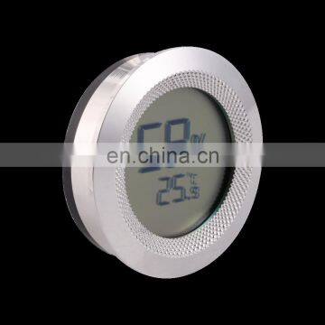 New Design Round Indoor Cigar Digital Thermometer Hygrometer photo-5