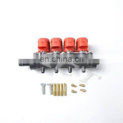 lpg injector rail car fuel system 4 cylinder 3ohm auto fuel injector