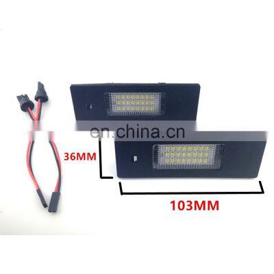 Carest 2PCS Error Free White 12V 24SMD Led License Plate Light Fit for BMW 1 Series E87N E85 Z4 E86 6 Series E63 E64 Car Styling