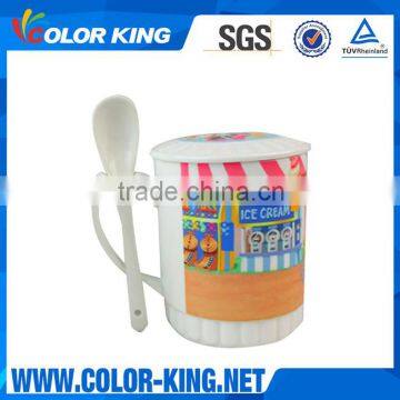 Top Grade wholesale white blank ceramic mug with lid and handle