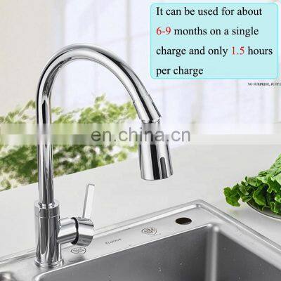 China GIBO Touchless Gold Matt Black Brass Stainless Steel Touch Sensor Pull Out Kitchen Sink Tap Faucets photo-3