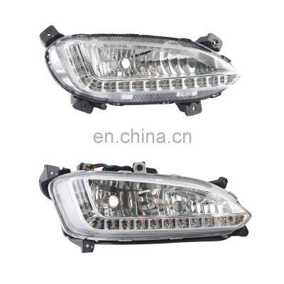 car auto lighting system led drl daytime running light fog lamp for hyundai ix45 santa fe 2013-14