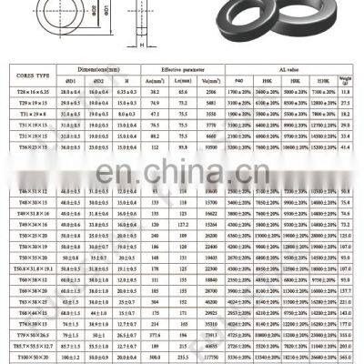 Toroidal Magnetic Core Powder Iron Core for Ferrite Core Inductor photo-4