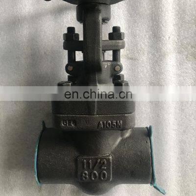 API 602 designed gate valve forged steel materials A105N FNPT TYPE 1 1/2INCH