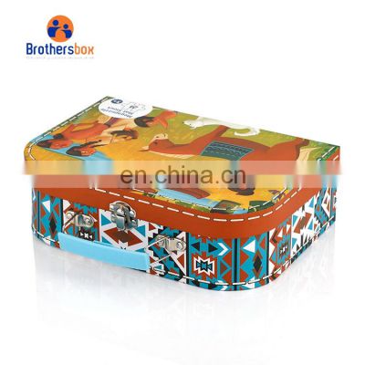 Packaging Paper Cardboard Suitcase Gift Box With Handle