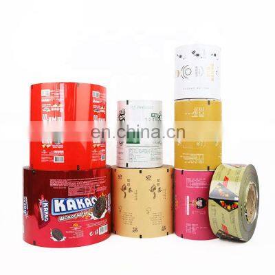 custom printed laminated plastic aluminum foil sachet potato chips packaging film roll