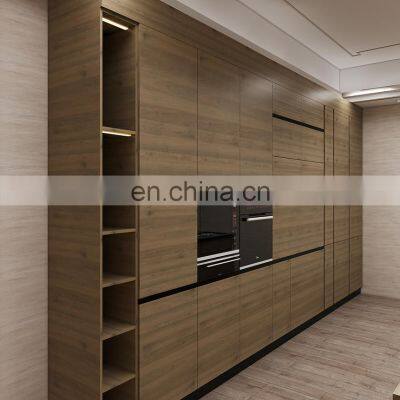 Modular Kitchen Furniture Storage Customized Wood Color Melamine Design Plywood Kitchen Cabinets photo-3