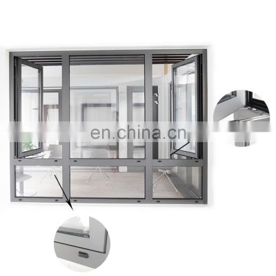 On Sales Folding Windows USA Standard Aluminum Panoramic Balcony Glazing As Glass Curtain Window Door