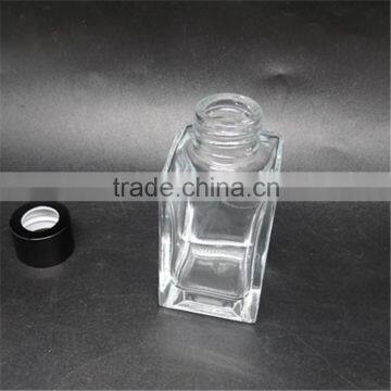90ml Square Glass Material Clear Color Aroma Diffuser Bottles With Aluminum Caps photo-5
