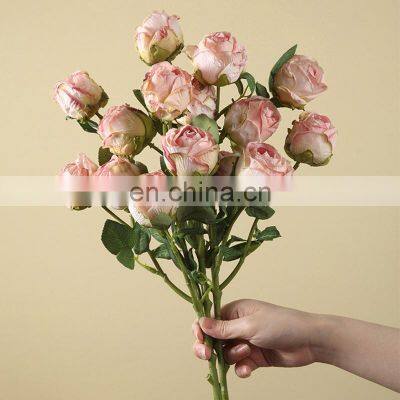 wholesale cheap personalized artificial silk rose flower decoration wedding