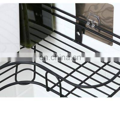 Steel Powder Coating Bathroom Shelves Corner Wall Mounted Rack Bathroom Storage Kitchen Rack Shelf With Good Load Bearing photo-3